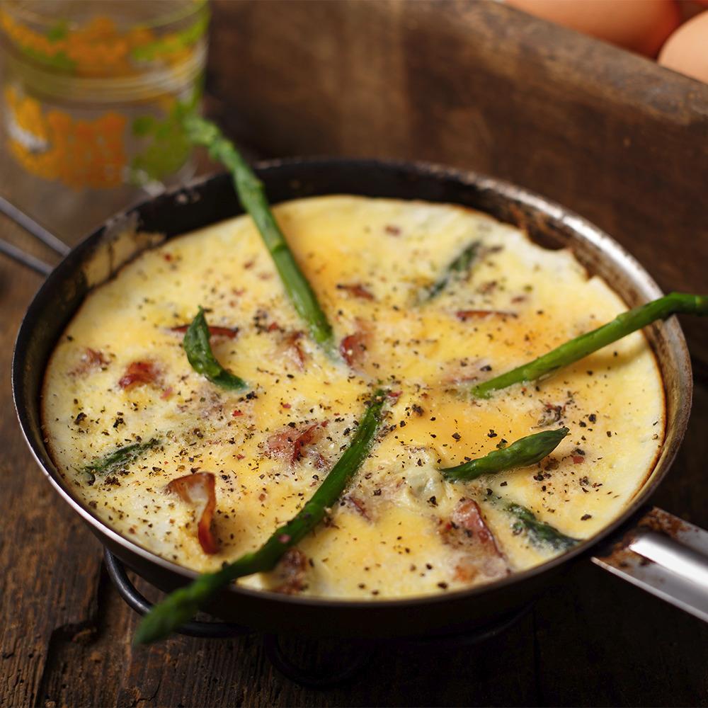 Cheesy Veggie Bacon Omelet